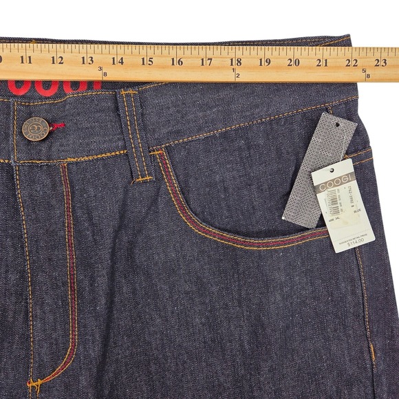 COOGI Mens Jeans 44W Dark Wash Denim Straight Embroidered TRI Nations - Picture 12 of 15